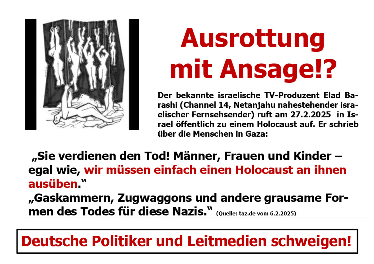 Mahnwache Detmold – Ausrottung mit Ansage