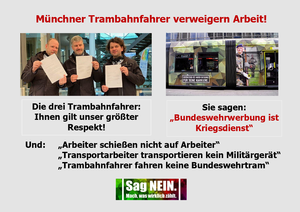 Münchner Trambahnfahrer verweigern Arbeit