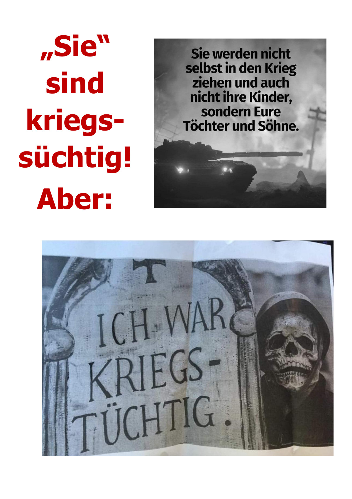 Mahnwache Detmold – Satire – Kriegsatüchtig
