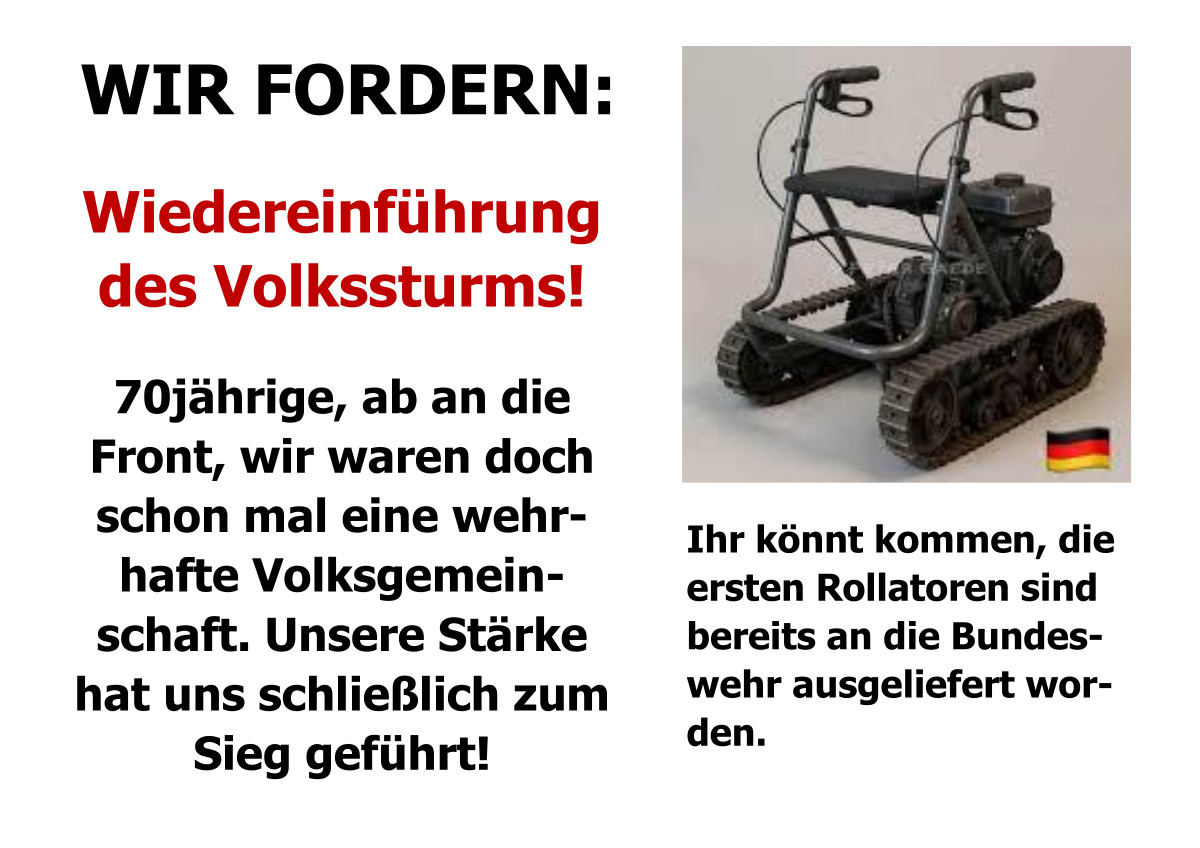 Mahnwache Detmold – Satire – Rentner