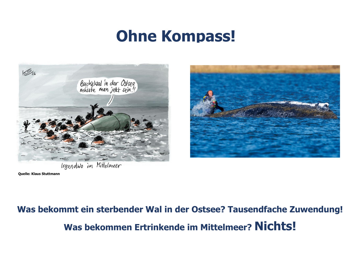 Mahnwache Detmold – Satire – Ohne Kompass